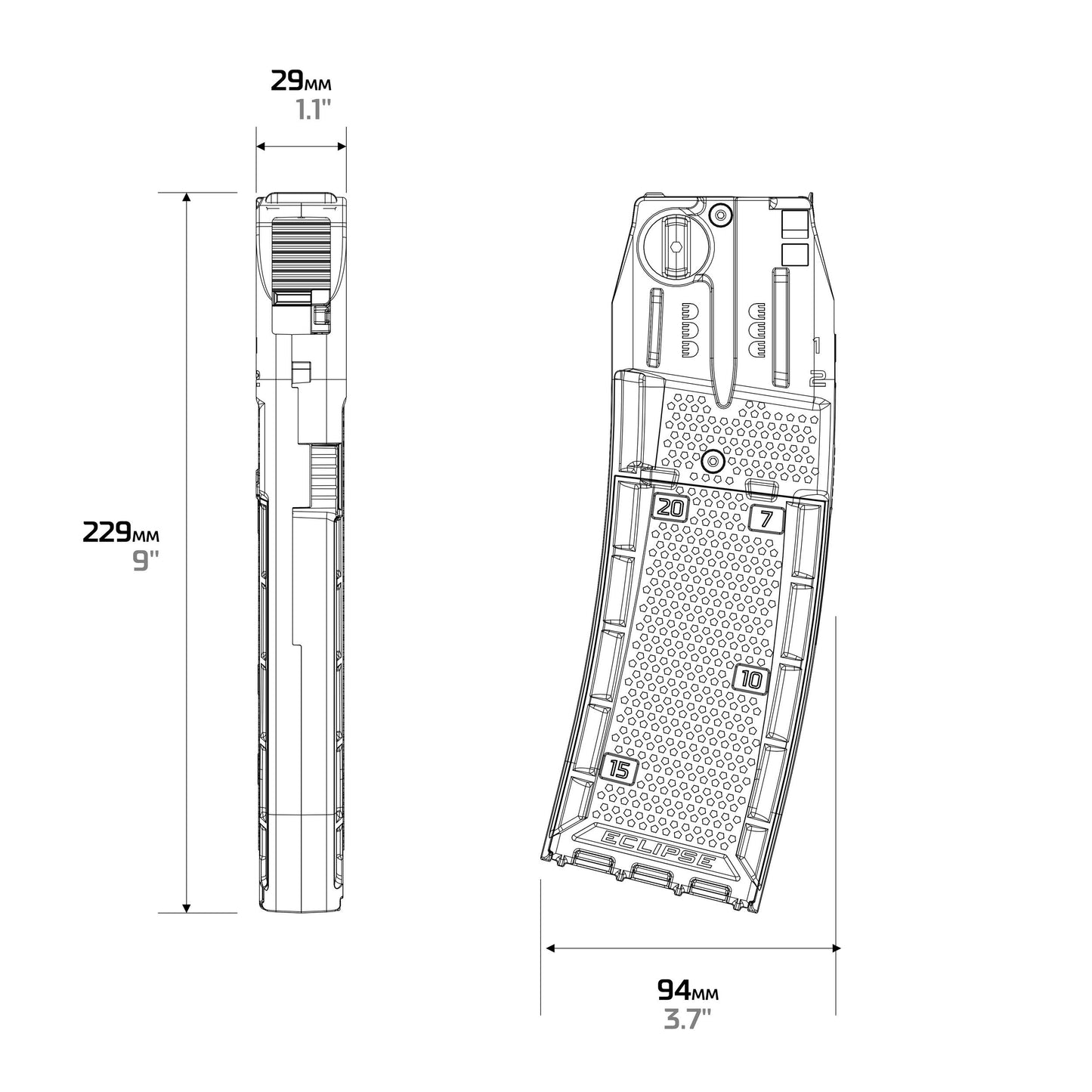 Eclipse CF20 Pro Magazine Black