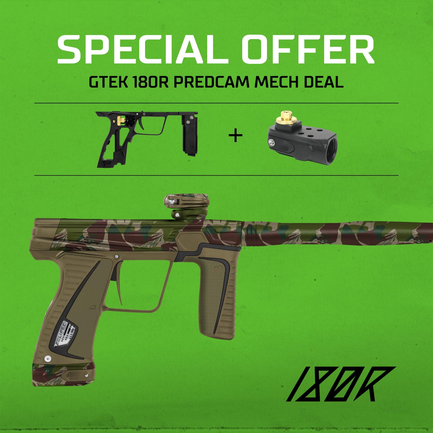 Eclipse Mech Package Deal for 180R Pred Cam inc Black POPs Kit