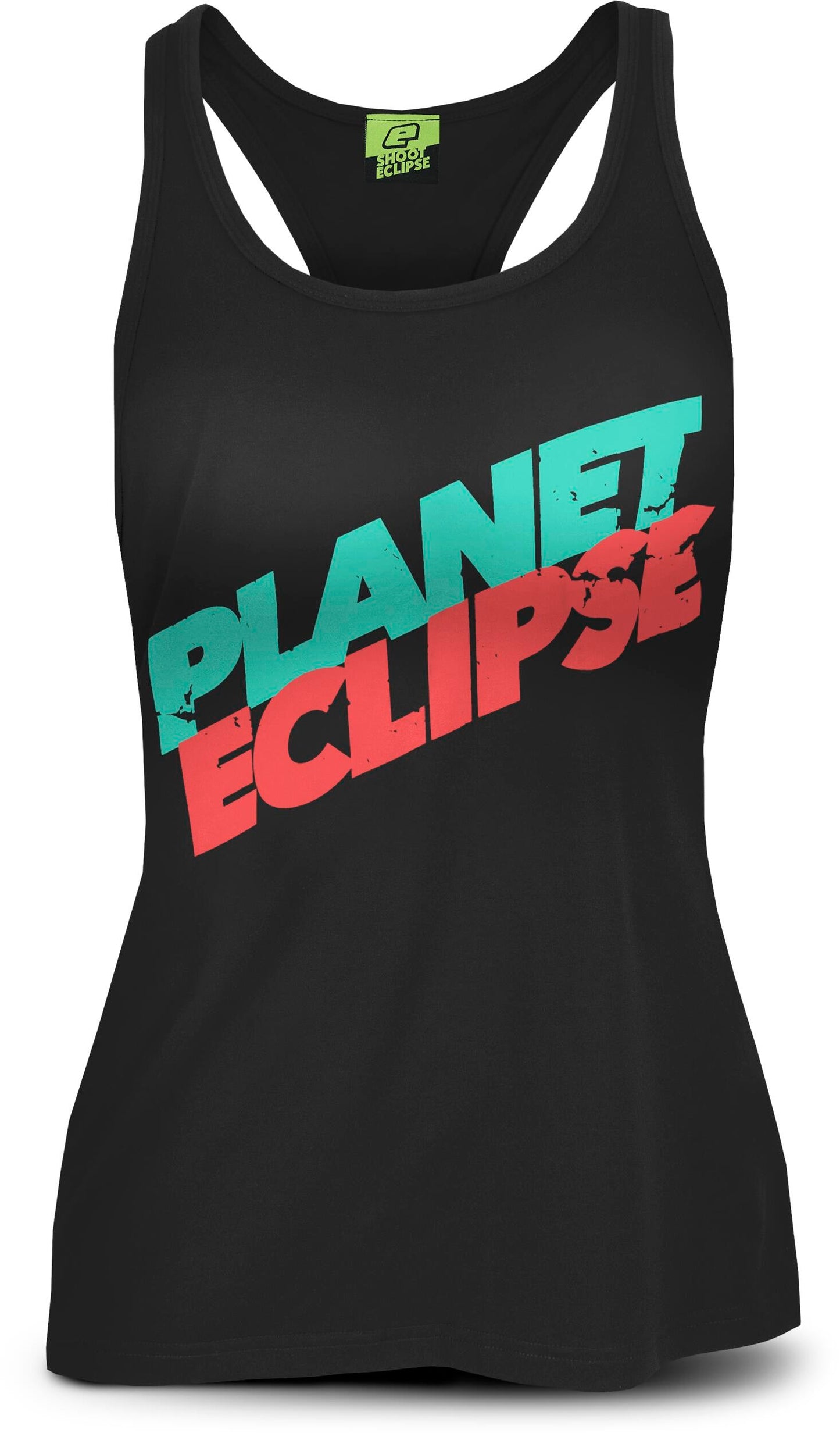 Eclipse Girls Racer Vest Black Mint/Coral